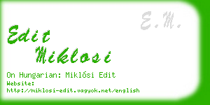 edit miklosi business card